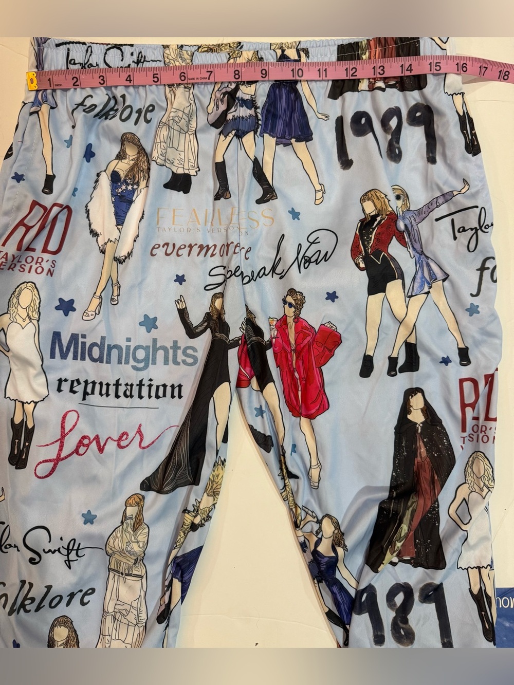 Taylor Swift Eras Inspired Pajama Set Long Sleeve Pants Size L - Picture 4 of 6